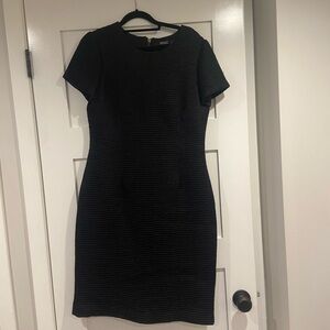 Badgley Mischka honeycomb black dress